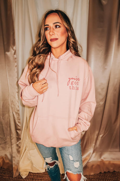 THE YOU GOT THIS GRAPHIC HOODIE - pink