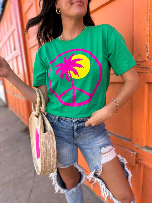 PREORDER THE PEACE SIGN SUMMER TEE - green