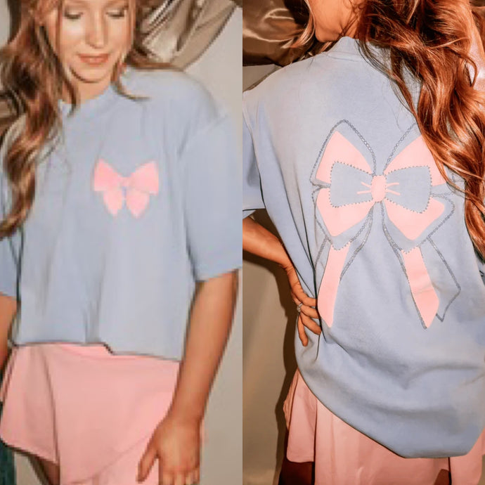 PREORDER THE ADORABLE BOWGRAPHIC TEE - lavender