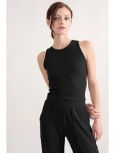 Load image into Gallery viewer, THE IRENE RIBBED TANK SET - black