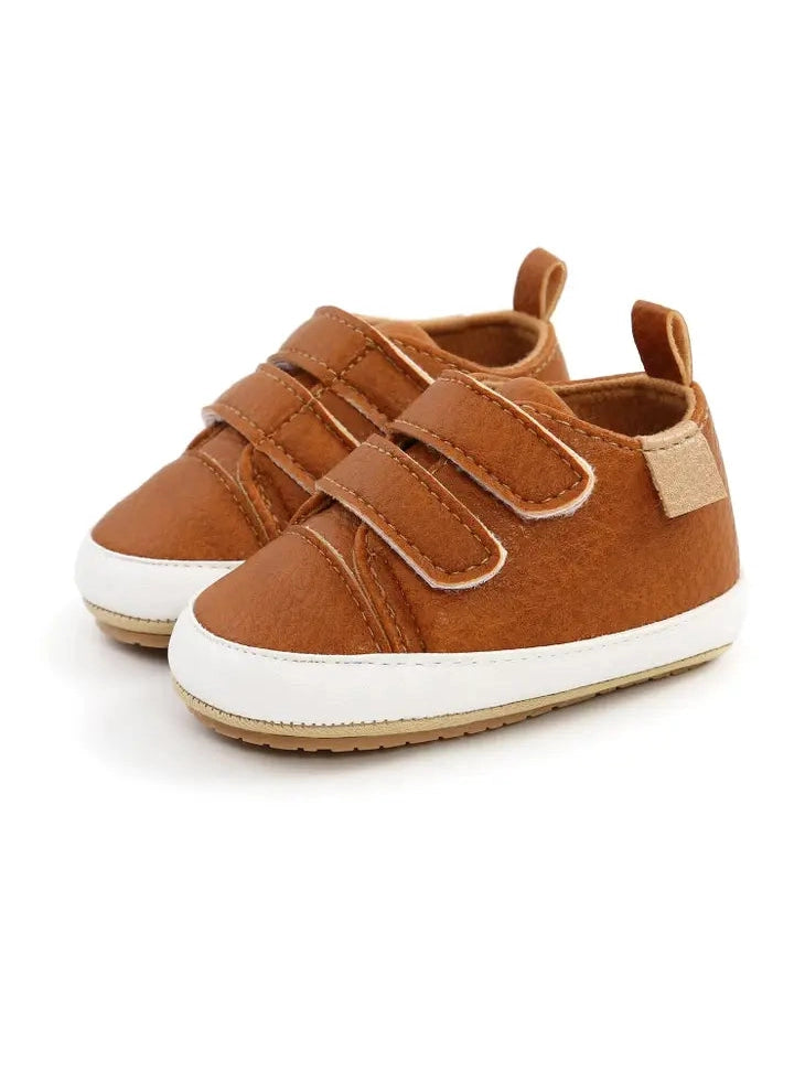 THE BABY VELCRO SNEAKERS - brown