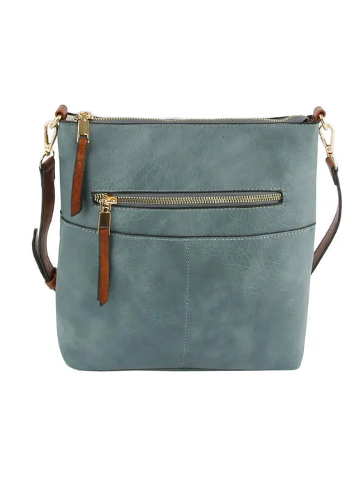 THE CLASSIC FRONT POCKET CROSSBODY PURSE - blue
