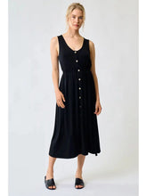 Load image into Gallery viewer, THE CHRISTA BASIC BLACK MIDI TANK DRESS