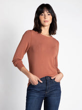Load image into Gallery viewer, THE STACY PERFECT L/S TOP - rustic brown