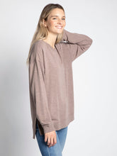 Load image into Gallery viewer, THE TIANA CREWNECK TUNIC TOP - tavern taupe
