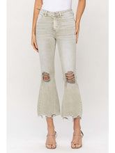 Load image into Gallery viewer, THE BELLA VINTAGE FLARE STRETCHY DENIM - moss green