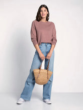 Load image into Gallery viewer, THE EVERETT COTTON BLEND LONG SLEEVE TOP - rosewood