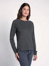 Load image into Gallery viewer, THE EVERETT COTTON BLEND LONG SLEEVE TOP - vintage black