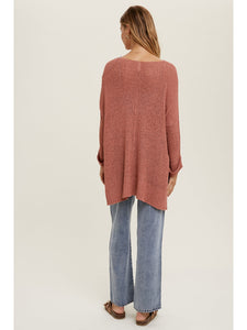 THE MELODY LIGHTWEIGHT SWEATER - mauve