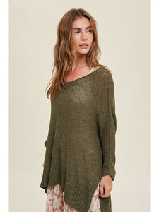 THE MELODY LIGHTWEIGHT SWEATER - olive