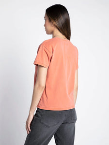 THE ASHER MINERAL WASH PERFECT TEE - paprika