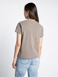 THE ASHER MINERAL WASH PERFECT TEE - olive ash
