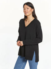 Load image into Gallery viewer, THE SCARLETT V NECK TUNIC TOP - black