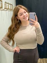 Load image into Gallery viewer, THE STACY PERFECT BASIC L/S TOP - lt taupe
