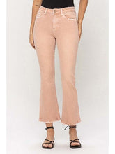 Load image into Gallery viewer, THE FRANKIE PEACH CROPPED FLARE DENIM