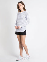 Load image into Gallery viewer, THE STACY PERFECT L/S TOP - white striped