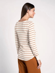 THE STACY PERFECT STRIPED TOP - amber