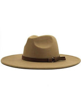 Load image into Gallery viewer, WIDE BRIM PANAMA HATS WITH SIMPLE BELT