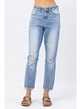 Load image into Gallery viewer, THE TERRA 90&#39;S SLIM STRAIGHT DISTRESSED ANKLE JEANS