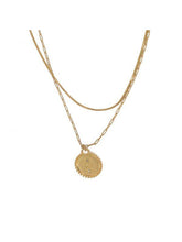 Load image into Gallery viewer, THE TWO ROW CHAIN &amp; PENDANT NECKLACE -gold