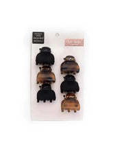 Load image into Gallery viewer, KITSCH RECYCLED EXTRA SMALL 6PK CLAW HAIR CLIPS