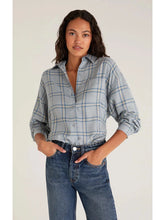 Load image into Gallery viewer, THE HAWK PLAID BUTTON DOWN TOP - blue