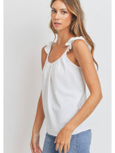 Load image into Gallery viewer, THE ASHLEY CRINKLE WOVEN TANK TOP - ivory