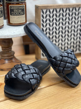 Load image into Gallery viewer, THE LAYLOW BRAIDED ONE BAND SANDALS - black