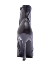 Load image into Gallery viewer, POINTY TOE STRETCH BLACK BOOTIE HEELS
