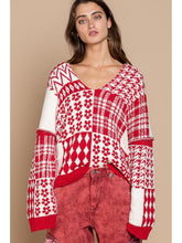 Load image into Gallery viewer, THE TAMERA BERBER CHRISTMAS SWEATER - red