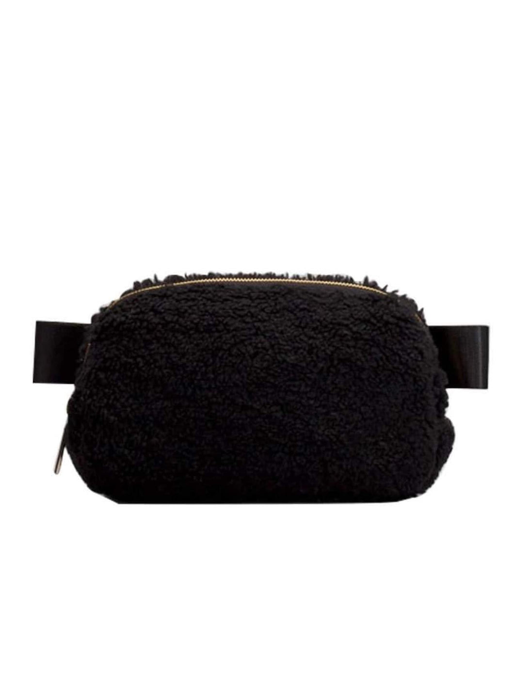 THE TEDDY SHERPA FANNY PACK - black