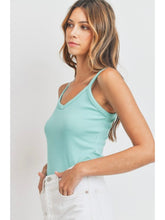 Load image into Gallery viewer, THE EMERSON SCOOP V NECK RIBBED TANKS - 3 colors