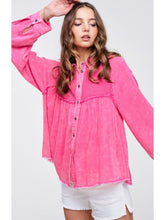 Load image into Gallery viewer, THE ROSE MULTI TEXTURED BUTTON DOWN TOP - candy