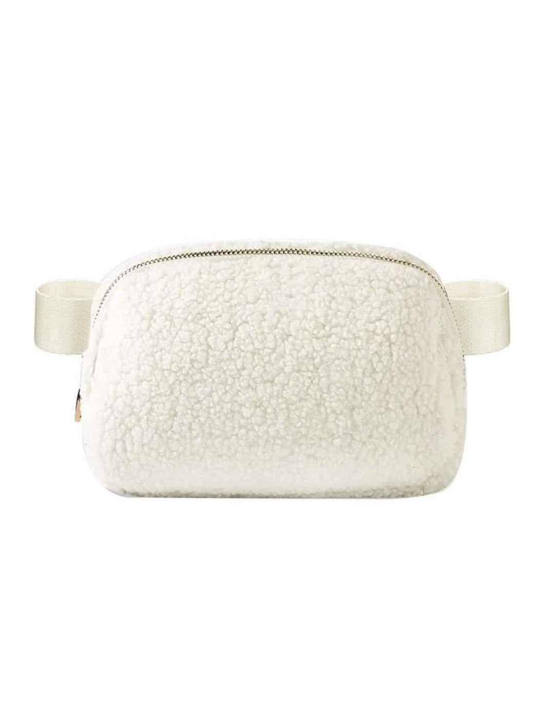 THE TEDDY SHERPA FANNY PACK - ivory