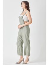 Load image into Gallery viewer, THE STEPH WIDE LEG CROP OVERALLS - sage
