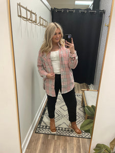 THE DREAMY PLAID SHIRT - dusty pink