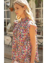 Load image into Gallery viewer, THE VENESSA FLORAL CAP SLEEVE BLOUSE