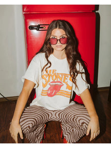 LIVYLU LICENSED THRIFTED LIPS THE STONES TEE - preorder