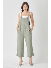 Load image into Gallery viewer, THE STEPH WIDE LEG CROP OVERALLS - sage