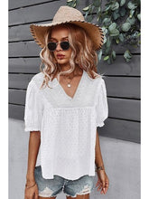 Load image into Gallery viewer, THE KAILEY DOT BLOUSE - white